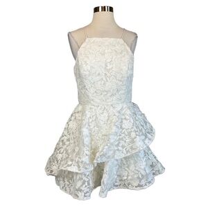 White Lace Mini Dress